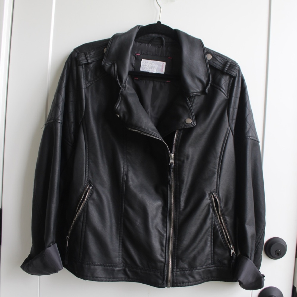 Xhilaration Black faux Leather Jacket